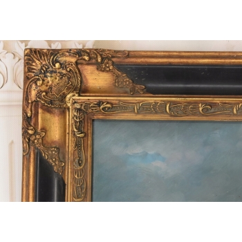 Jeździec Na Koniu z Psami Myśliwskimi - Dżokej - Obraz Olejny Na Płótnie