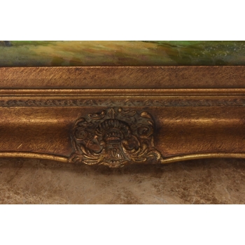 Konie Na Pastwisku - Koniki Przy Drzewie - Koń Scena Rodzajowa Obraz Olejny