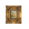 Wenecja - Włoski Pejzaż - Obraz Olejny - Złota Zdobiona Rama