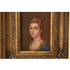 Portret Kobiety - Arystokratka w Sukni - Obraz Olejny Złota Rama