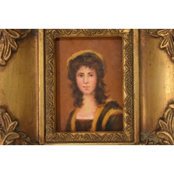 Dziewczyny w Kręconych Włosach - Obraz Olejny - Portret Kobiety