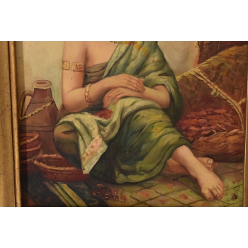 Orientalna Dziewczyna - Egipcjanka - Portret Kobiety - Obraz Olejny
