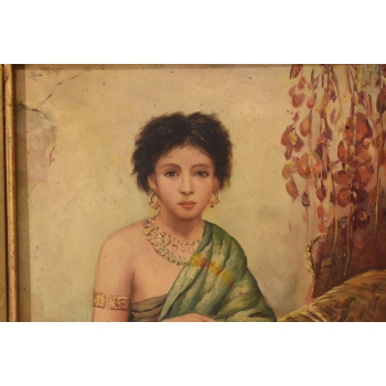 Orientalna Dziewczyna - Egipcjanka - Portret Kobiety - Obraz Olejny