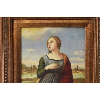 Święta Katarzyna Aleksandryjska - Portret Kobiety - Obraz Olejny - Rama