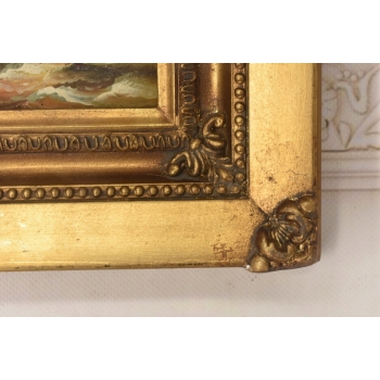 Statek Płynący Przez Wzburzone Morze - Sztorm - Marynistyczny Obraz Olejny