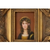 Dziewczyny w Kręconych Włosach - Obraz Olejny - Portret Kobiety Złota Rama