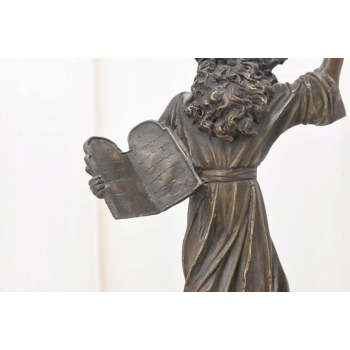 Mojżesz z Tablica - Dziesięć Przykazań - Biblia - Figura Rzeźba z Brązu