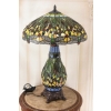Lampa Witrażowa - Styl Tiffany Glass - Witraż - Ważki Zielona Biuro Ozdoba