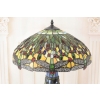 Lampa Witrażowa - Styl Tiffany Glass - Witraż - Ważki Zielona Biuro Ozdoba