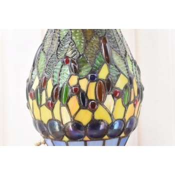 Lampa Witrażowa - Styl Tiffany Glass - Witraż - Ważki Zielona Biuro Ozdoba