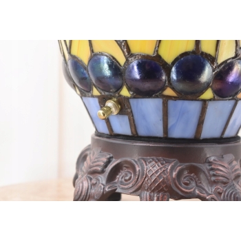 Lampa Witrażowa - Styl Tiffany Glass - Witraż - Ważki Zielona Biuro Ozdoba