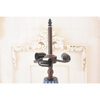 Lampa Witrażowa - Styl Tiffany Glass - Witraż - Ważki Niebieska Ozdoba