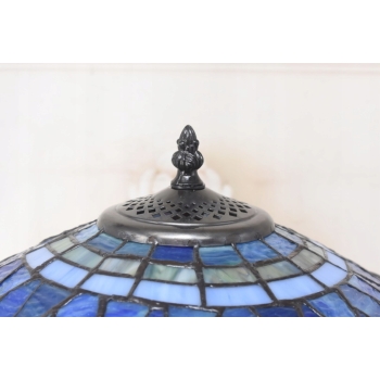 Lampa Witrażowa - Styl Tiffany Glass - Witraż - Ważki Niebieska Ozdoba