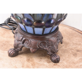 Lampa Witrażowa - Styl Tiffany Glass - Witraż - Ważki Niebieska Ozdoba