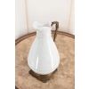 Biała Porcelanowa Karafka - Porcelana + Brąz - Prezent - Dzban - Dekoracja