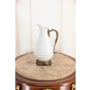 Biała Porcelanowa Karafka - Porcelana + Brąz - Prezent - Dzban - Dekoracja
