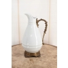 Biała Porcelanowa Karafka - Porcelana + Brąz - Prezent - Dzban - Dekoracja