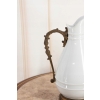 Biała Porcelanowa Karafka - Porcelana + Brąz - Prezent - Dzban - Dekoracja