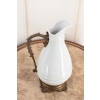 Biała Porcelanowa Karafka - Porcelana + Brąz - Prezent - Dzban - Dekoracja