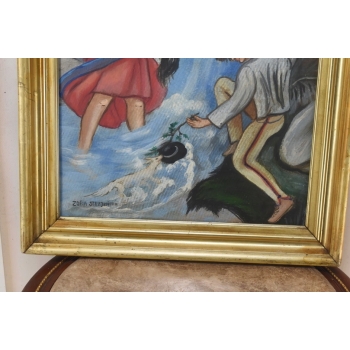 Zofia Stryjeńska - Góral i Góralka - Stary Portret Obraz Olejny