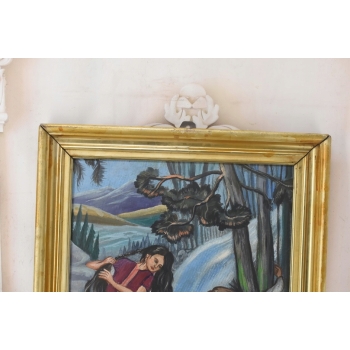 Zofia Stryjeńska - Góral i Góralka - Stary Portret Obraz Olejny