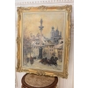 W. Chmieliński - Warszawa Kolumna Zygmunta - Stary Obraz Olejny