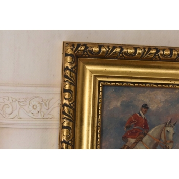 Wojciech Kossak - Myśliwy z Psami - Polski Stary Obraz Olejny