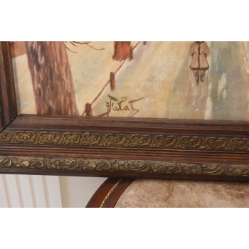 J. Fałat - Wawel - Widok na Zamek Królewski - Stary Polski Obraz - Kolekcja