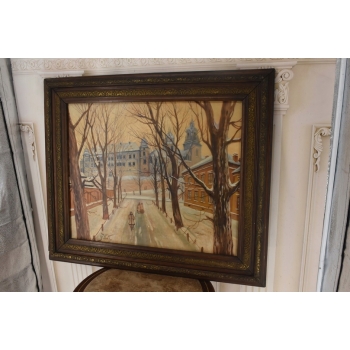 J. Fałat - Wawel - Widok na Zamek Królewski - Stary Polski Obraz - Kolekcja