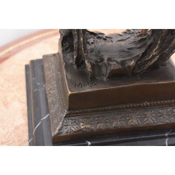 Atakujący Orzeł z Brązu - Sokół Jastrząb - Figura Rzeźba Brąz - Dekoracja