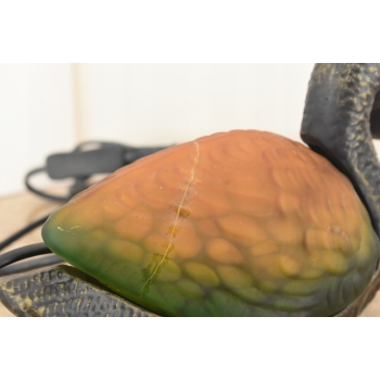 Stojąca Lampka Nocna - Lampa Kaczka Szklany Klosz Tiffany Style Uszkodzona