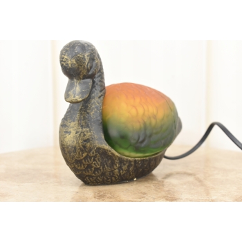 Stojąca Lampka Nocna - Lampa Kaczka Szklany Klosz Tiffany Style Uszkodzona