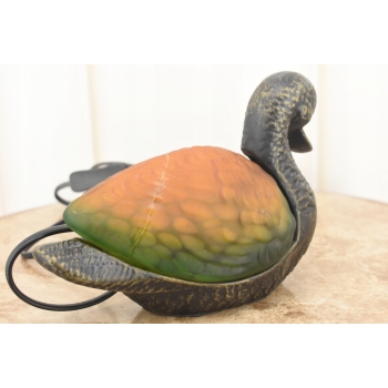 Stojąca Lampka Nocna - Lampa Kaczka Szklany Klosz Tiffany Style Uszkodzona