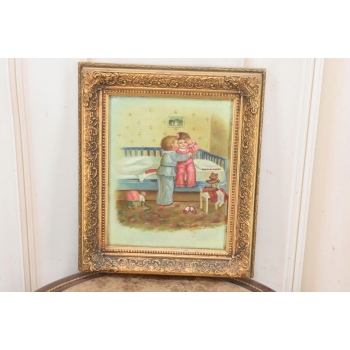 Dzieci w Pokoju z Zabawkami - Dziecko Rodzeństwo - Obraz Olejny Prezent