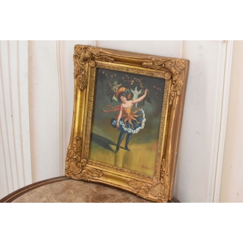 Kobieta w Stroju Karnawałowym - Dziewczyna - Obraz Olejny Na Płótnie