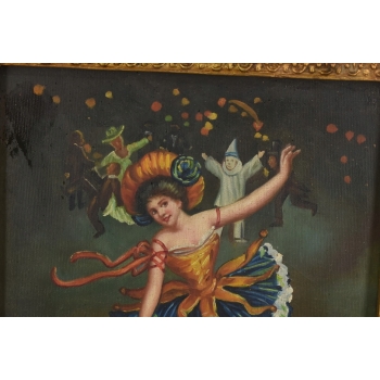 Kobieta w Stroju Karnawałowym - Dziewczyna - Obraz Olejny Na Płótnie