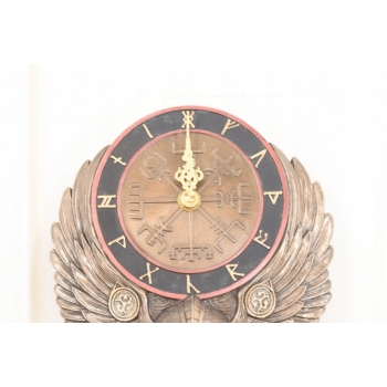 Zegar Ścienny Wiking - Styl Nordycki - Wikingowie - Figura Prezent