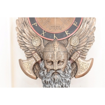 Zegar Ścienny Wiking - Styl Nordycki - Wikingowie - Figura Prezent