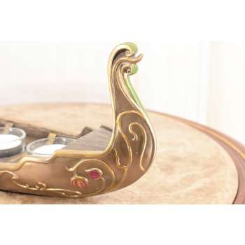 Gondola Lady - Świecznik 4 Świece - Kobieta Secesja - Figurka