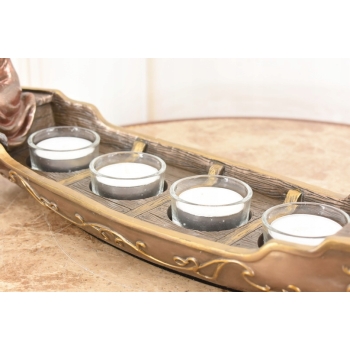 Gondola Lady - Świecznik 4 Świece - Kobieta Secesja - Figurka