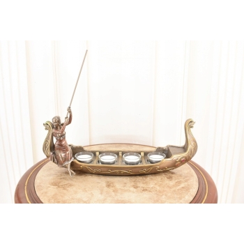 Gondola Lady - Świecznik 4 Świece - Kobieta Secesja - Figurka