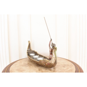 Gondola Lady - Świecznik 4 Świece - Kobieta Secesja - Figurka