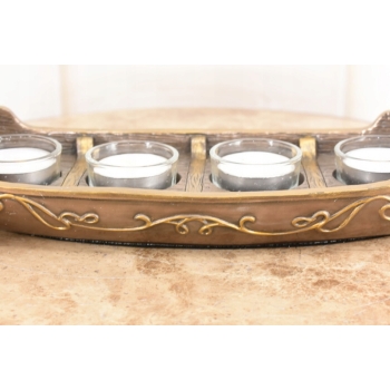 Gondola Lady - Świecznik 4 Świece - Kobieta Secesja - Figurka