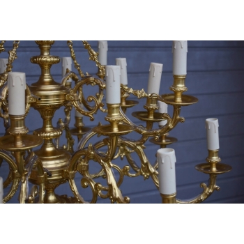 Królewski Gigant Paryski Żyrandol z Brązu + Lampa - Secesja 75 cm