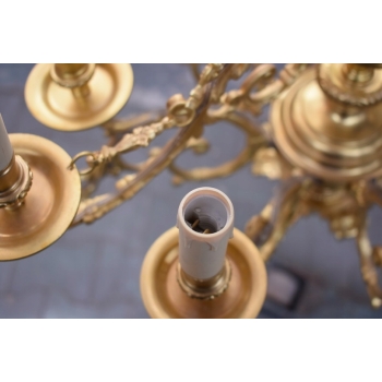 Królewski Gigant Paryski Żyrandol z Brązu + Lampa - Secesja 75 cm