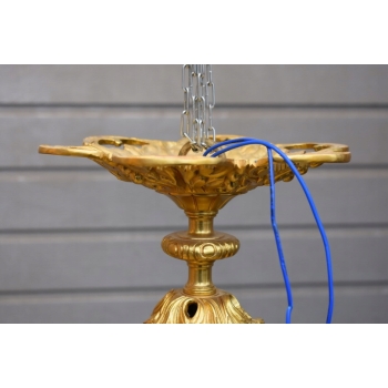 Królewski Gigant Paryski Żyrandol z Brązu + Lampa - Secesja 75 cm