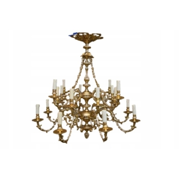 Królewski Gigant Paryski Żyrandol z Brązu + Lampa - Secesja 75 cm