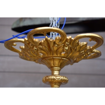 Królewski Gigant Paryski Żyrandol z Brązu + Lampa - Secesja 75 cm