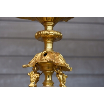 Królewski Gigant Paryski Żyrandol z Brązu + Lampa - Secesja 75 cm