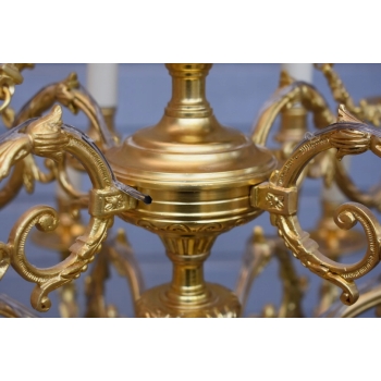 Królewski Gigant Paryski Żyrandol z Brązu + Lampa - Secesja 75 cm